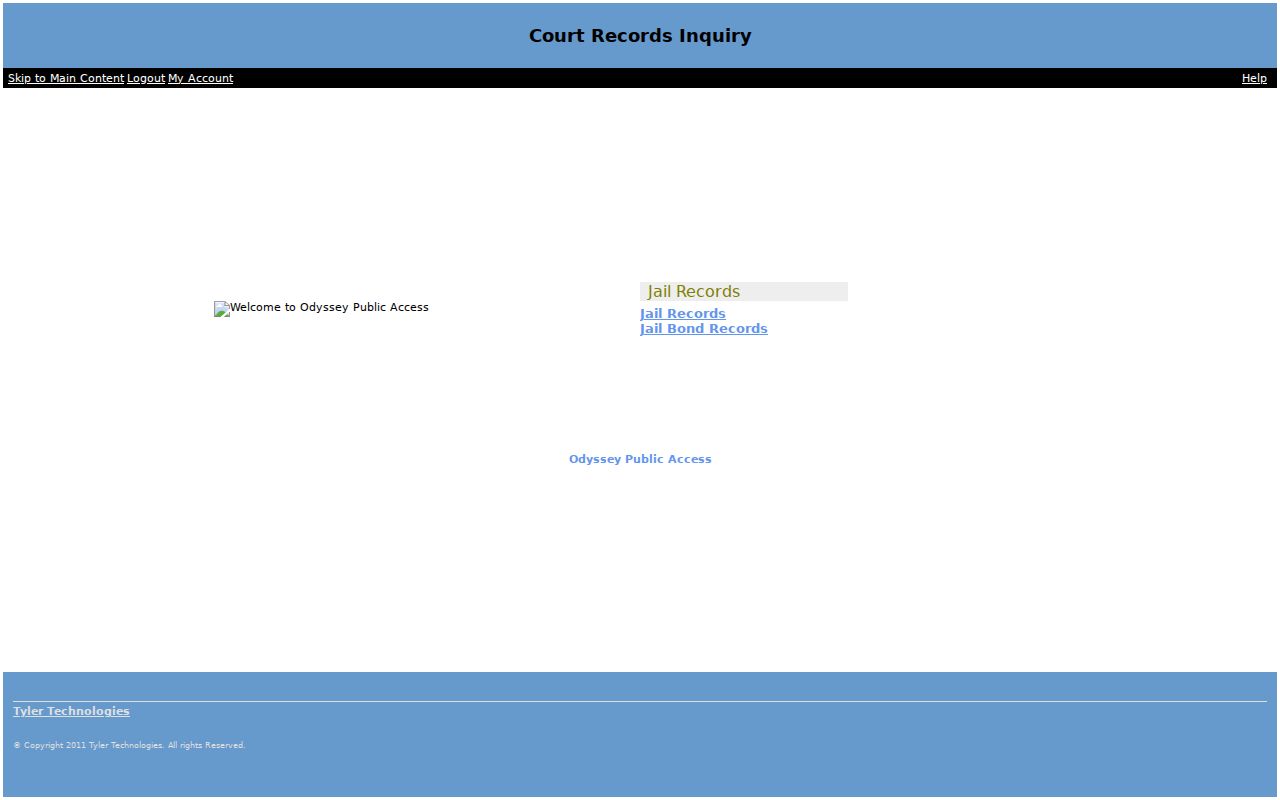 Lowndes County Odyssey court and jail public access page