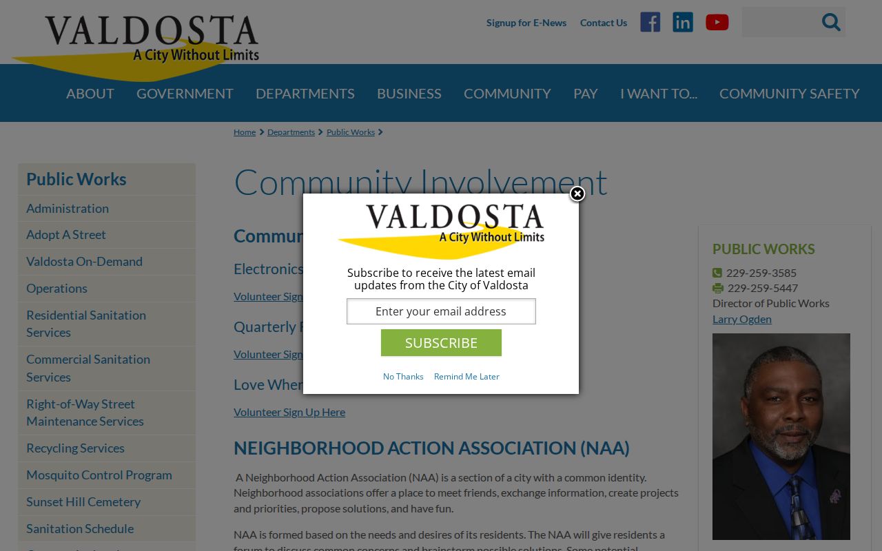 Valdosta neighbors Neighborhood Action Associations