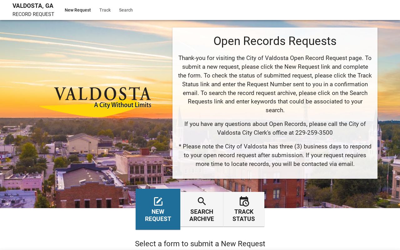 Valdosta neighbors public records request portal