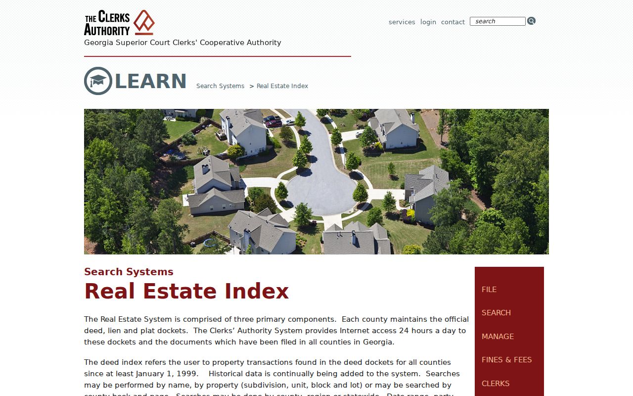 Valdosta street directory GSCCCA deed index guide